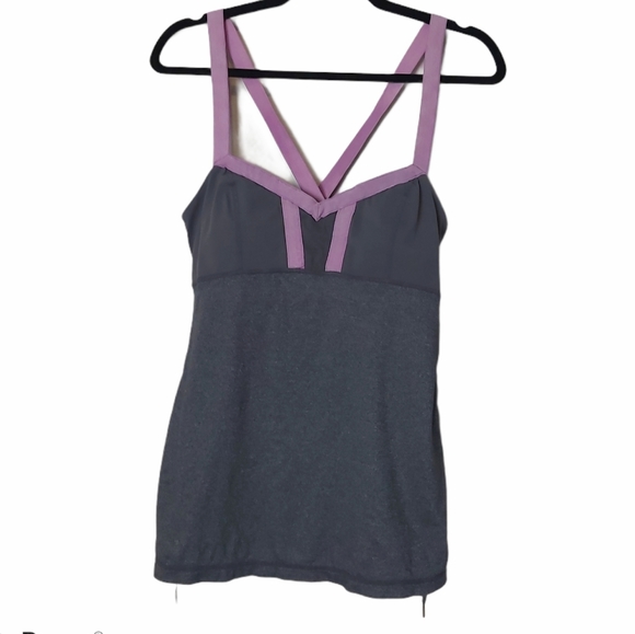 Lululemon Hot Class Tank Gray Purple 10 - Picture 3 of 11